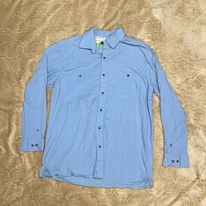 blue club room button up size large.